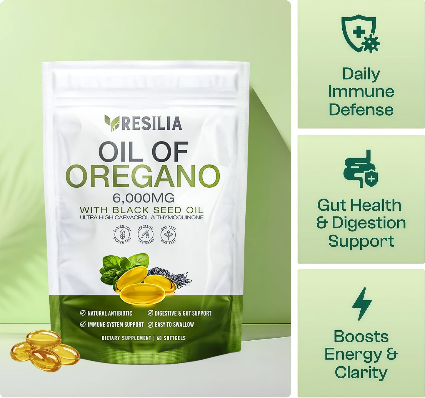 Resilia® Softgels with Black Seed Oil 6000mg